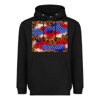 Black 4th of July USA flag leopard 20oz tumbler Heavyweight Hoodie - Neo Western