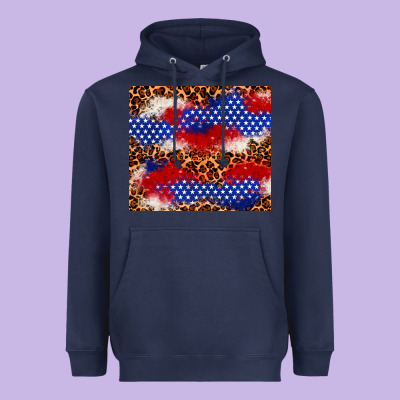 4th Of July Usa Flag Leopard 20oz Tumbler Heavyweight Hoodie Designed By Neo Western