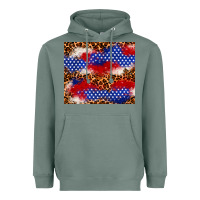 Sage 4th of July USA flag leopard 20oz tumbler Heavyweight Hoodie - Neo Western