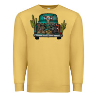 Antique Gold soldier truck Premium Sweatshirt - CowhideDigitalArt