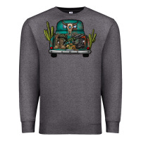 Charcoal Heather soldier truck Premium Sweatshirt - CowhideDigitalArt