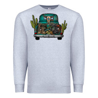 Heather Grey soldier truck Premium Sweatshirt - CowhideDigitalArt