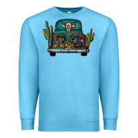 Ocean Blue soldier truck Premium Sweatshirt - CowhideDigitalArt