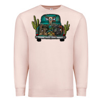 Pale Pink soldier truck Premium Sweatshirt - CowhideDigitalArt