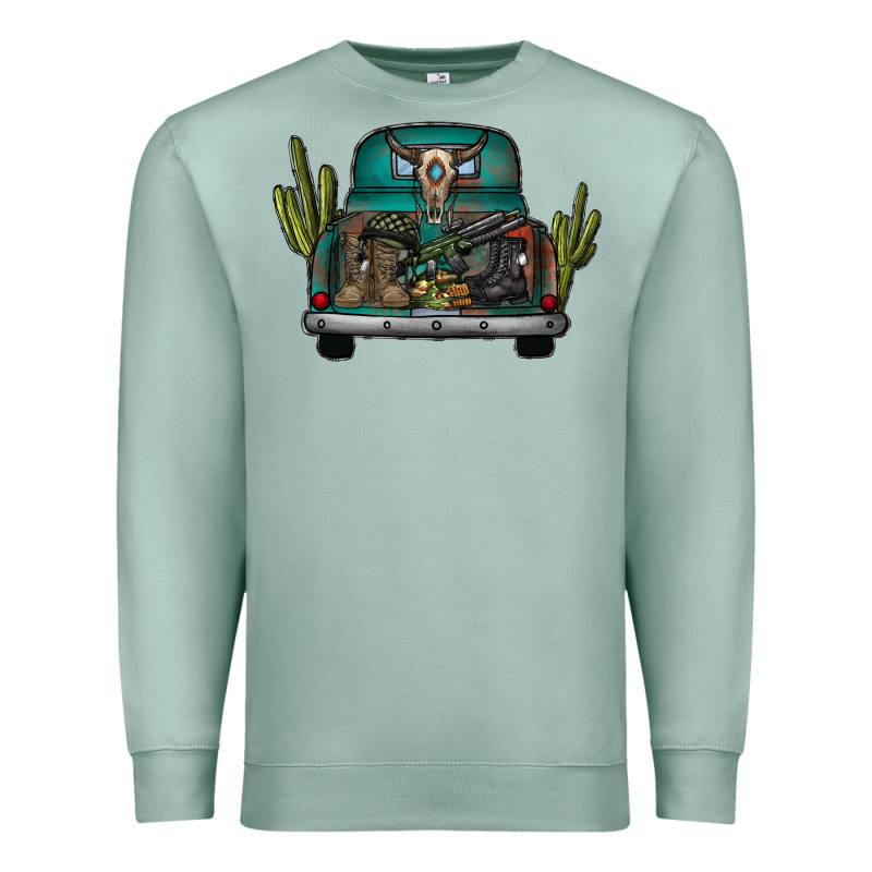 Soldier Truck Premium Sweatshirt by CowhideDigitalArt | Teevron