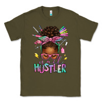 Army Green nail hustler afro messy bun Classic Tee - texasbilliewilder