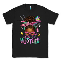 Black nail hustler afro messy bun Classic Tee - texasbilliewilder
