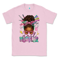 Bubblegum Pink nail hustler afro messy bun Classic Tee - texasbilliewilder