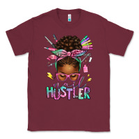 Burgundy nail hustler afro messy bun Classic Tee - texasbilliewilder