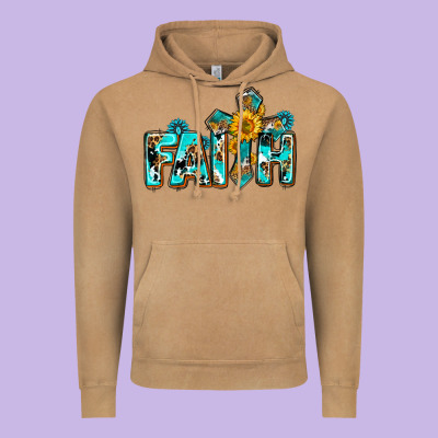 Faith With Cross Ado Vintage Hoodie Designed By Adodesignshop