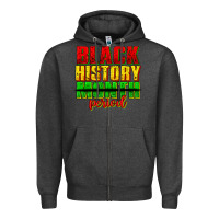 Charcoal Heather black history month period juneteenth Zipper Hoodie - texasbilliewilder