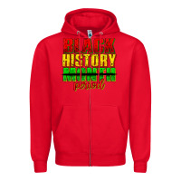 Red black history month period juneteenth Zipper Hoodie - texasbilliewilder