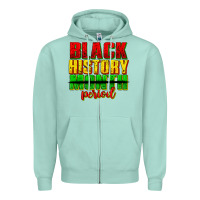 Seafoam black history month period juneteenth Zipper Hoodie - texasbilliewilder