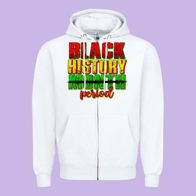 Zipper Hoodie black history month period juneteenth