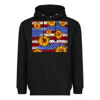 Black 4th of July USA flag sunflower 20oz tumbler Heavyweight Hoodie - Neo Western