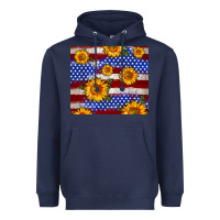 Navy 4th of July USA flag sunflower 20oz tumbler Heavyweight Hoodie - Neo Western