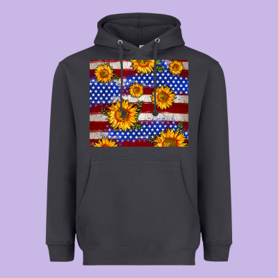 4th Of July Usa Flag Sunflower 20oz Tumbler Heavyweight Hoodie Designed By Neo Western