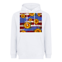 White 4th of July USA flag sunflower 20oz tumbler Heavyweight Hoodie - Neo Western
