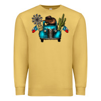 Antique Gold texas truck Premium Sweatshirt - CowhideDigitalArt