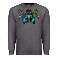 Charcoal Heather texas truck Premium Sweatshirt - CowhideDigitalArt