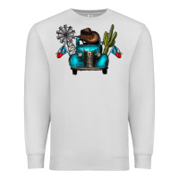 Dove Grey texas truck Premium Sweatshirt - CowhideDigitalArt