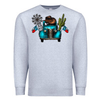 Heather Grey texas truck Premium Sweatshirt - CowhideDigitalArt