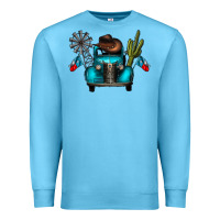 Ocean Blue texas truck Premium Sweatshirt - CowhideDigitalArt