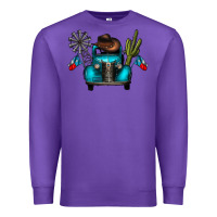 Purple texas truck Premium Sweatshirt - CowhideDigitalArt