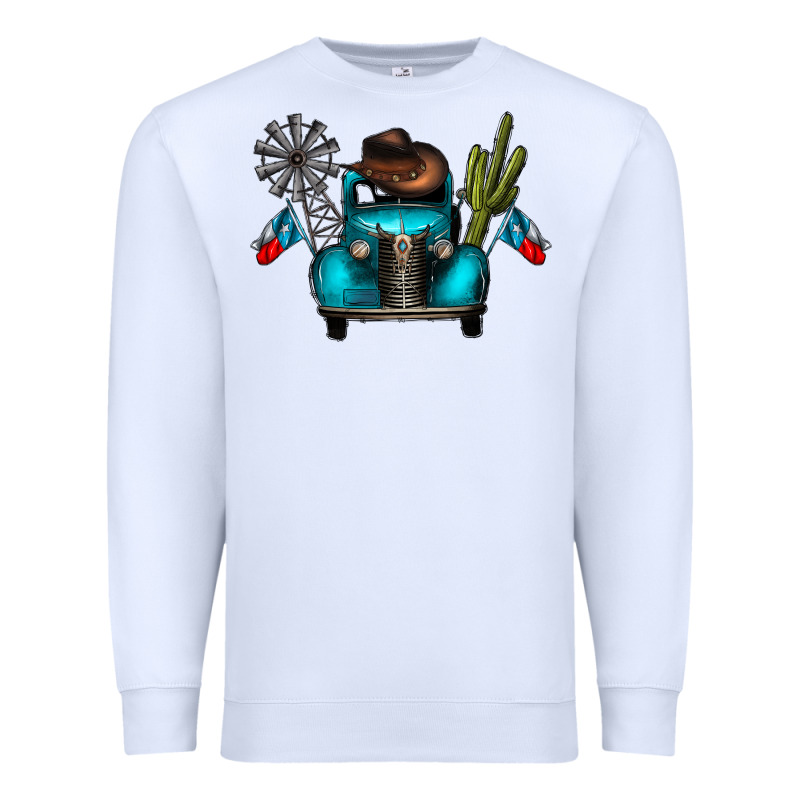 Texas Truck Premium Sweatshirt by CowhideDigitalArt | Teevron
