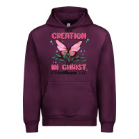 Mauve Wine new creation in christ 2 corinthians5.17 Urban Hoodie - MaliasSmallBusiness