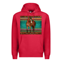 Cardinal western horse serape  leather leopard Premium Hoodie - BarkalooDesign