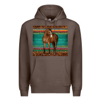 Coffee western horse serape  leather leopard Premium Hoodie - BarkalooDesign