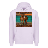 Lilac western horse serape  leather leopard Premium Hoodie - BarkalooDesign