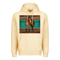 Pina Colada western horse serape  leather leopard Premium Hoodie - BarkalooDesign