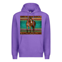 Purple western horse serape  leather leopard Premium Hoodie - BarkalooDesign