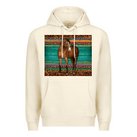 Sandshell western horse serape  leather leopard Premium Hoodie - BarkalooDesign