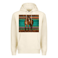Tofu western horse serape  leather leopard Premium Hoodie - BarkalooDesign