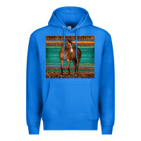 True Royal western horse serape  leather leopard Premium Hoodie - BarkalooDesign