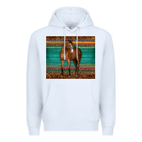 White western horse serape  leather leopard Premium Hoodie - BarkalooDesign