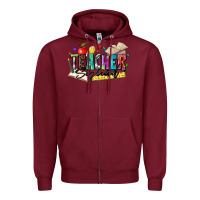 Burgundy teacher squad Zipper Hoodie - Zillion Design Studio