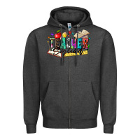 Charcoal Heather teacher squad Zipper Hoodie - Zillion Design Studio