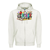 Oatmeal Heather teacher squad Zipper Hoodie - Zillion Design Studio