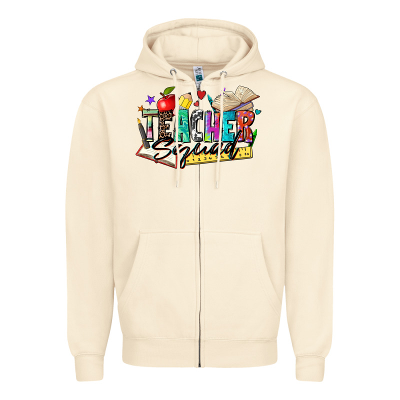 Teacher Squad Zipper Hoodie by Zillion Design Studio | Teevron