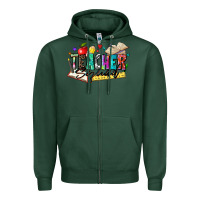 Sports Green teacher squad Zipper Hoodie - Zillion Design Studio