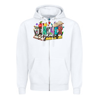 White teacher squad Zipper Hoodie - Zillion Design Studio