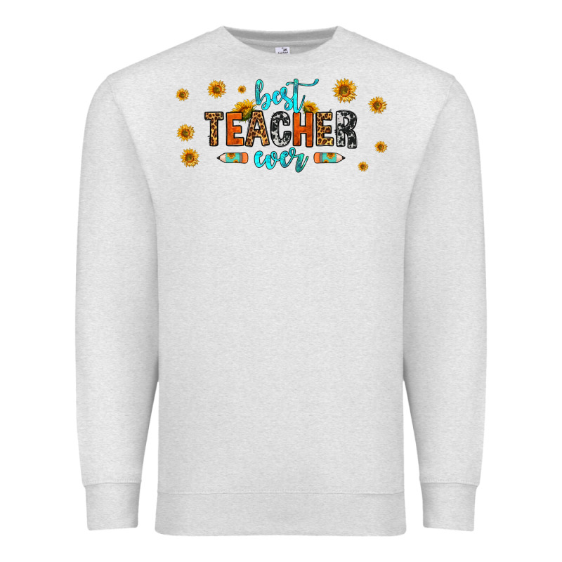 Best Teacher Ever 16oz Libbey Glass Premium Sweatshirt by HRA Design Shop | Teevron