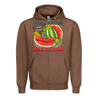 Chestnut farm fresh watermelon Zipper Hoodie - Zillion Design Studio