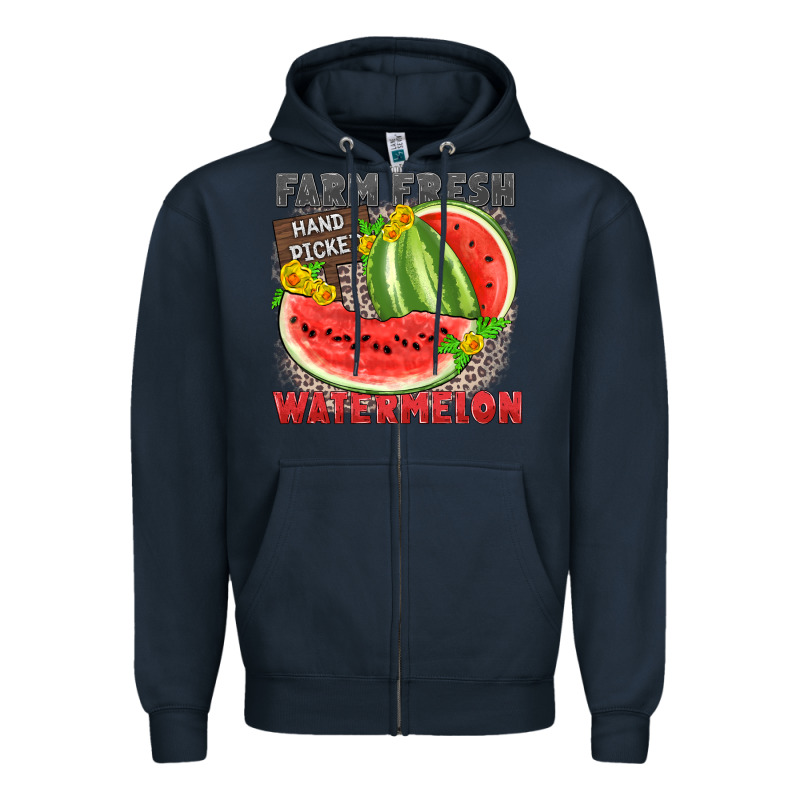 Farm Fresh Watermelon Zipper Hoodie by Zillion Design Studio | Teevron