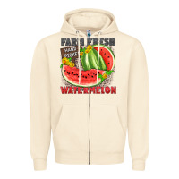 Sandshell farm fresh watermelon Zipper Hoodie - Zillion Design Studio