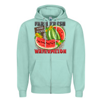 Seafoam farm fresh watermelon Zipper Hoodie - Zillion Design Studio